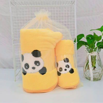 Fundas de Panda Bordado en Terciopelo Coral - Suave y Absorbentes - Image 13