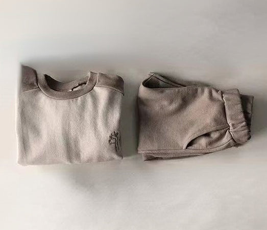 Conjunto de 2 Piezas de Sudaderas con Animales Bordados y Colores Contrastantes para Niños y Niñas - Image 16