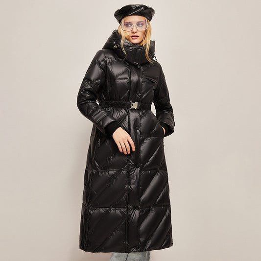 Abrigo Hoodie Ajustado Cortavientos para Mujer