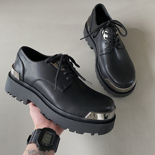 Zapatos Casuales de Cuero Estilo Británico con Suela Reforzada