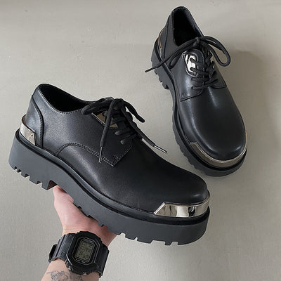 Zapatos Casuales de Cuero Estilo Británico con Suela Reforzada