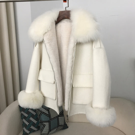 Abrigo de Lana Reversible Grueso para Otoño e Invierno - Image 11