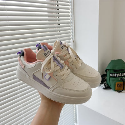 Zapatillas Blancas Casual con Suela Gruesa - Estilo Street Trendy para Mujer - Image 2