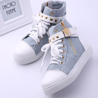 Zapatillas Altas de Lona para Mujer - Cómodas y Versátiles - Image 11
