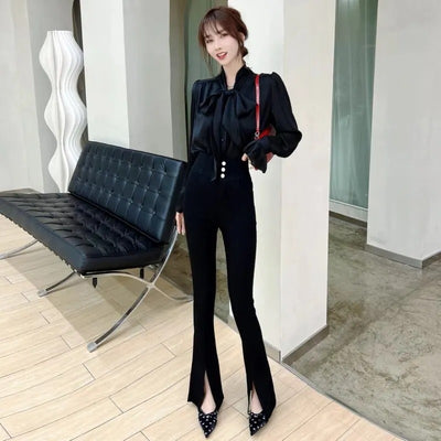 Pantalón Negro Moldeador de Cintura y Abdomen con Terciopelo - Image 6