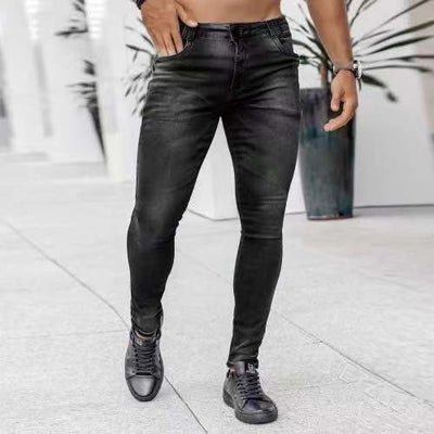 Pantalones Vaqueros Slim Rotos para Hombre - Estilo Europeo - Image 4