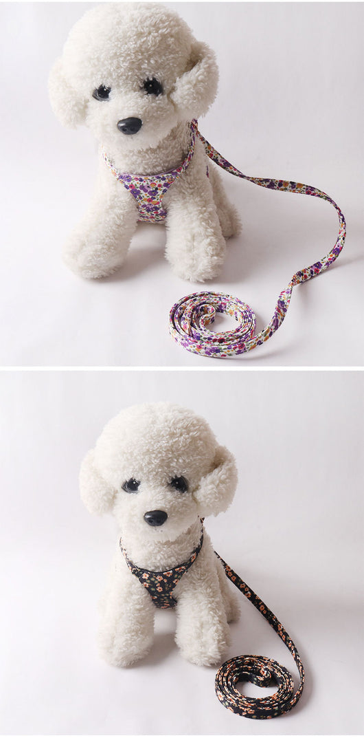 Arnés Floral para Mascotas con Correa de Paseo - Image 25