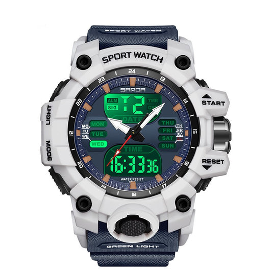 Reloj Despertador Multifuncional con Luz Verde y Sensor Fotoeléctrico - Resistente al Agua y Golpes - Image 2