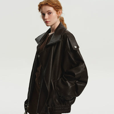 Chaqueta de Cuero Acolchada con Forro Polar - Image 9