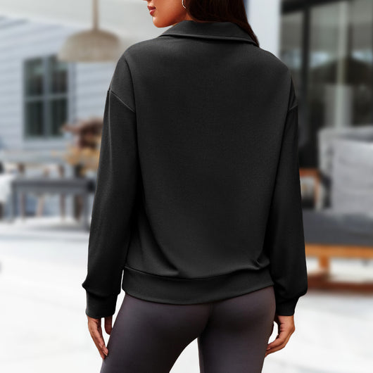 Suéter con Solapa Oversize de Cierre para Mujer - Image 16