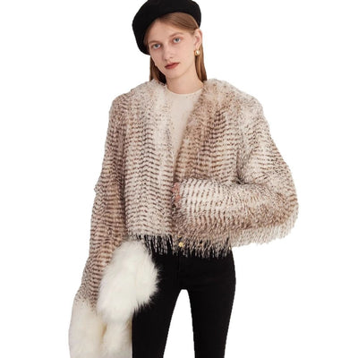 Chaqueta de Invierno para Mujer con Estampado Jacquard y Cuello de Peluche - Image 13