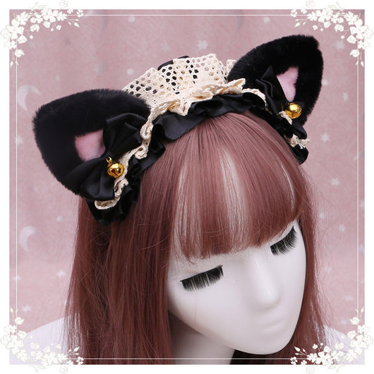 Diadema Lolita Gatita de Peluche con Encaje - Accesorio Anime Japonés - Image 47