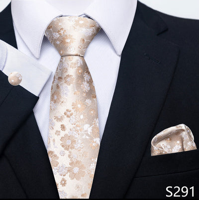 Conjunto Completo de Accesorios Ejecutivos: Corbata, Pañuelo y Gemelos Formales - Image 34