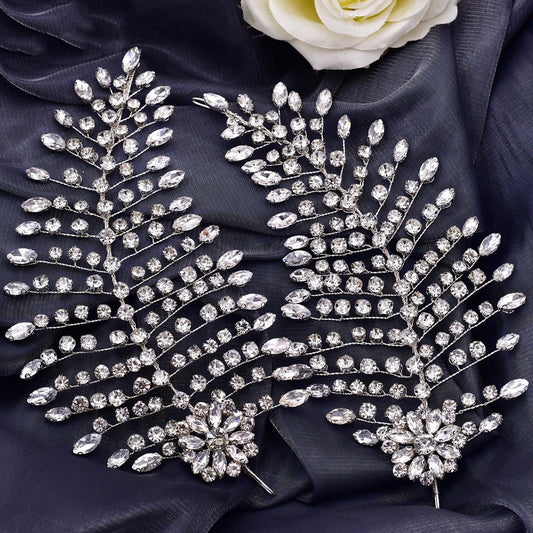 Accesorios para Cabello Plateados con Diamantes - Image 2