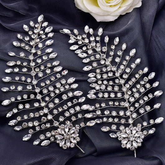 Accesorios para Cabello Plateados con Diamantes - Image 2