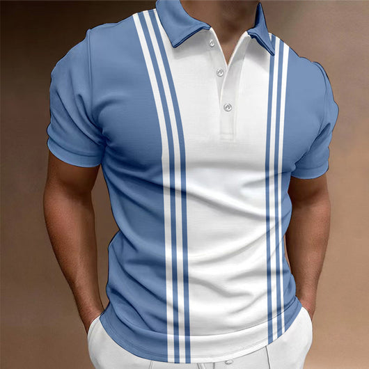 Playera Casual para Hombre con Cuello Solapa y Botones - Image 4