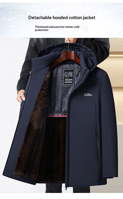 Chaqueta Acolchada de Algodón Estilo Retro para Hombre - Image 13