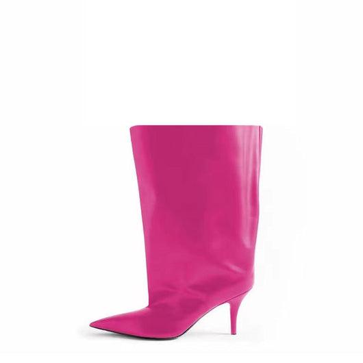 Botas de Tacón Alto Puntiagudo en Charol con Envolvimiento - Image 2