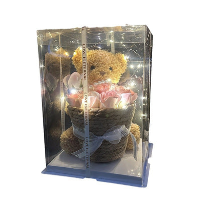 Osito Peluche Viral con Canasta de Rosas - Regalo Perfecto para Mamá - Image 5
