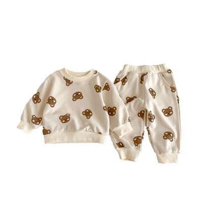 Conjunto de Ropa para Bebé Suéter de Algodón con Osito Cartoon - Image 5