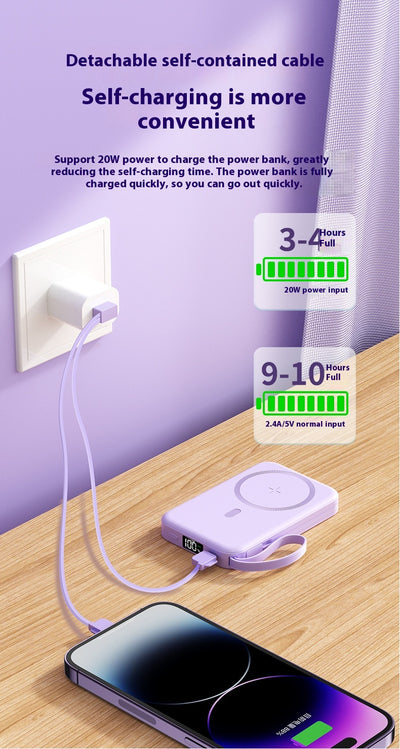 Banco de Energía Inalámbrico Plegable con Soporte Magnético de Gran Capacidad - Image 21