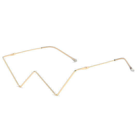 Gafas Metálicas Semimontadura con Diamantes - Estilo V Urbano