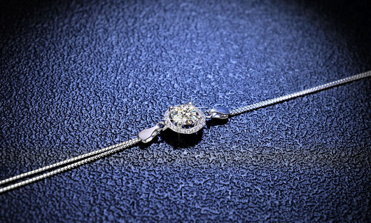 Pulsera de Plata 925 con Moissanita en Seis Garras - Image 3
