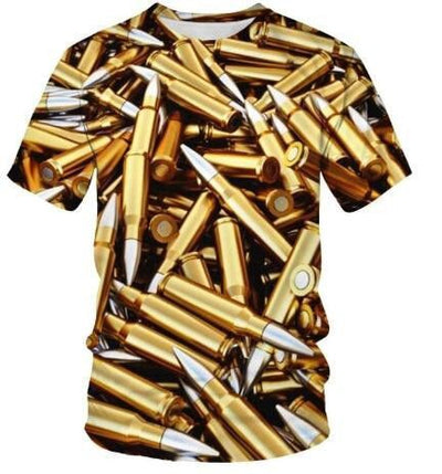 Camisetas Manga Corta Talla Grande Bullets - Sudaderas Cómodas para Hombre - Image 8
