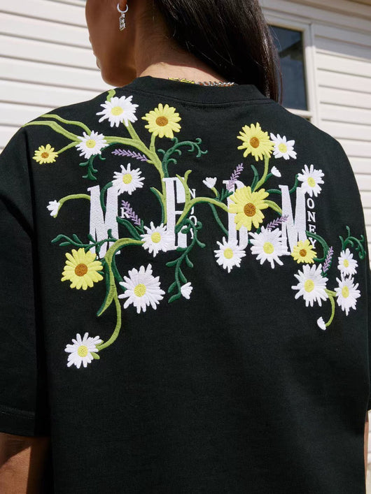 Playera Estival para Hombre con Bordado de Flores - Image 12