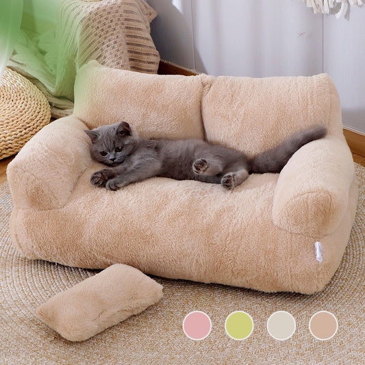 Sofá Cama Lujoso para Gatos y Perros Pequeños - Nido Térmico Acogedor