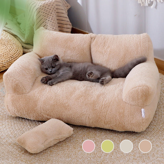 Sofá Cama Lujoso para Gatos y Perros Pequeños - Nido Térmico Acogedor