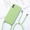 Funda de Teléfono de Silicona Líquida con Cordón Ajustable
