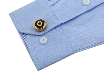 Gemelos de Negocio Redondos Chapados en Oro - Elegancia Americana - Image 10