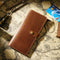 Billetera Retro Cuero Crazy Horse Multifuncional Unisex Cartera Larga