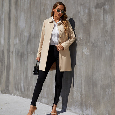 Abrigo Tipo Trench Clásico Británico para Mujer - Elegancia y Sofisticación - Image 5