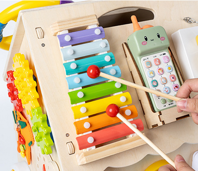 Tablero de Actividades Montessori de Madera con Cerraduras y Candados - Image 15