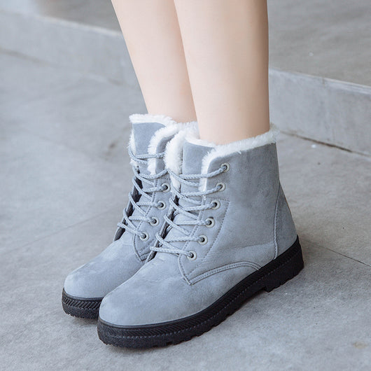 Botas de Nieve para Mujer Talla Grande con Forro de Felpa Artificial - Image 13