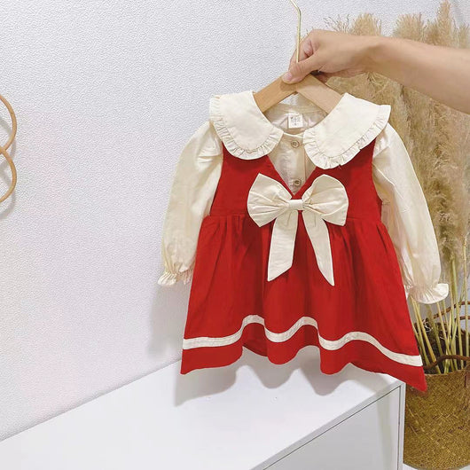Conjunto Infantil Falda con Tirantes y Blusa Manga Larga Conejo - Image 5