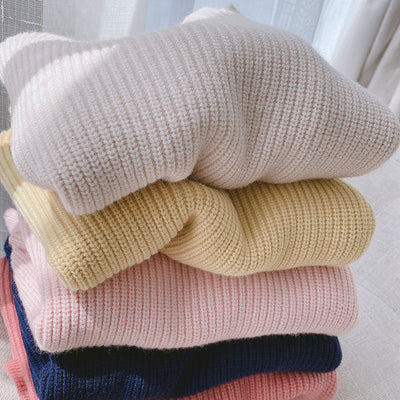 Suéter Infantil de Colores Sólidos - Diseño Holgado y Cómodo para Niños - Image 12