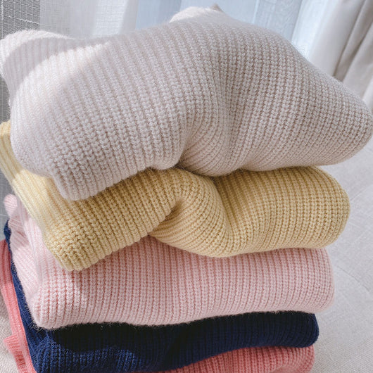 Suéter Infantil de Colores Sólidos - Diseño Holgado y Cómodo para Niños - Image 12