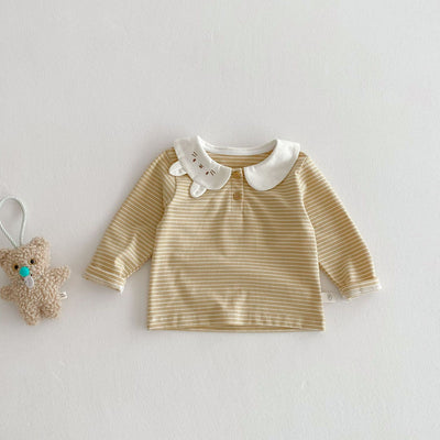 Camiseta Rayada con Diseño Cartoon para Bebé Niña 0-5 Años - Image 39