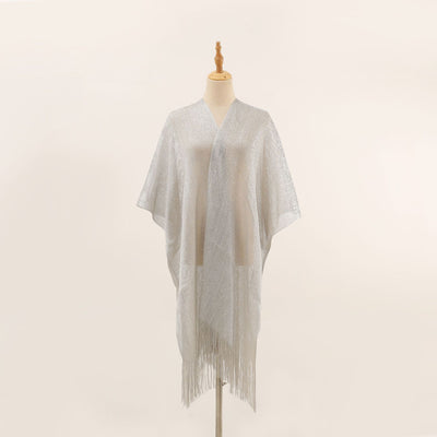 Pareo de Seda Gold y Silver - Blusa Playera con Abertura Lateral para Protección Solar - Image 7