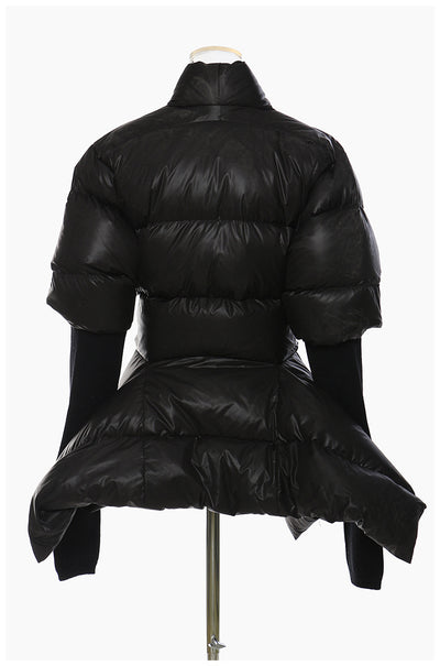 Chaqueta de Algodón Ajustada con Costuras de Camuflaje y Puños Tejidos - Image 7