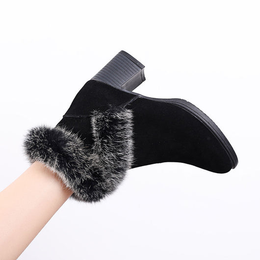 Botas de Nieve para Mujer con Forro de Conejo y Plantilla Térmica - Image 4