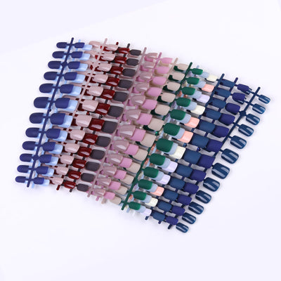 Uñas Postizas Adhesivas de Colores Sólidos - Set de 24 Piezas - Image 25