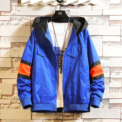 Chaqueta de Trabajo Capucha Hombre Talla Grande Contraste Costura - Image 12