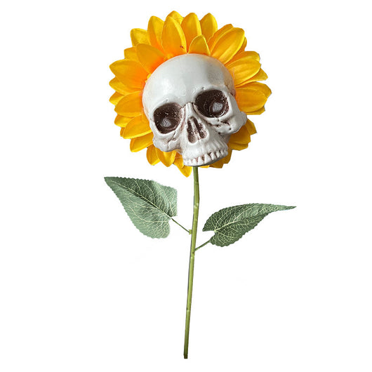 Decoración de Halloween Girasol Calavera - Flor Artificial para Jardín y Hogar - Image 11