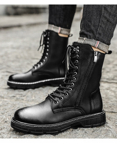 Botas Martin Altas Impermeables para Hombre Talla Grande - Otoño e Invierno - Image 14