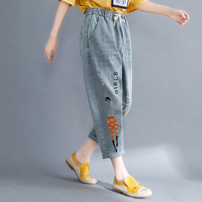 Jeans Casuales para Mujer con Bordado Artesanal - Image 10