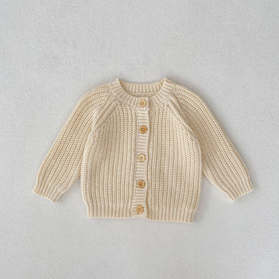 Cardigan Tejido Crema de Manga Larga - Suéter Abrigo Elegante - Image 6